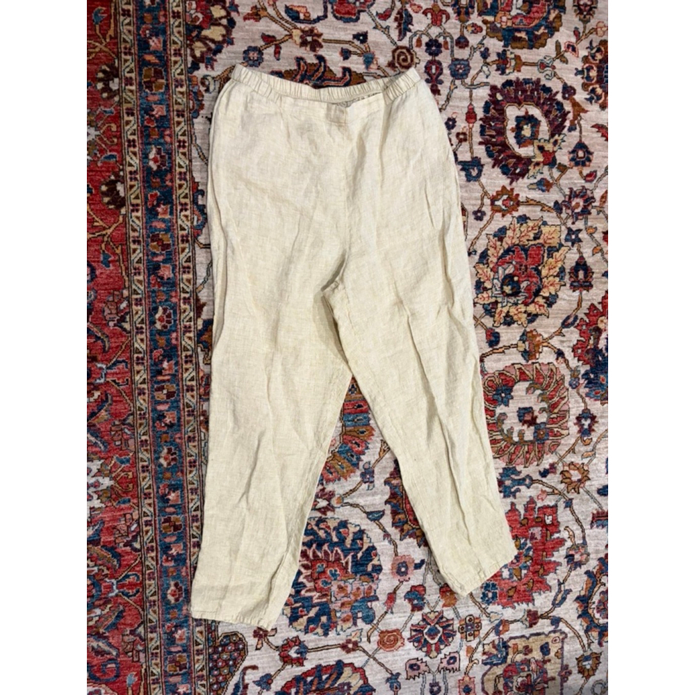 FLAX 100% Linen Pull On Pants Women’s Small Lagenlook Made in Lithuania